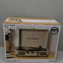 Victrola Journey+ Signature Turntable Record Player  33-1/3, 45 & 78 RPM Suitcase Vinyl Record Player, Bluetooth Connectivity & Built-in Speakers, Stereo RCA Output, Linen Finish (Cream)