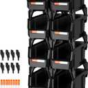 VEVOR Plastic Stackable Storage Bins, 10.9 x 5.5 x 5.1 inch (8 Pack), Plastic Containers for Organizing and Storage Bins for Closet, Garage, Small Parts, Office Supplies and Other Accessories, Black