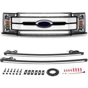 Dual 36.6" DRL LED Grille Lights Kit for 2017-2022 Ford F-250 Super Duty Front Grill Accent Light Bar Position Marker Grill Lights for Ford F250 Platinum XL XLT Lariat Limited King Ranch