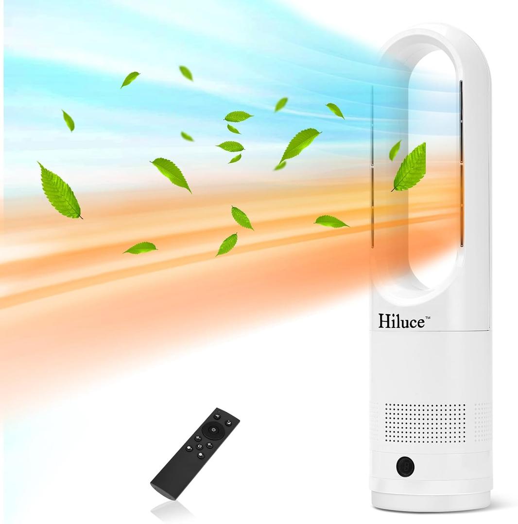 Hiluce All Season Bladeless Fan, 1400W Space Heater & 40W Tower Fan Combo
25dB Quiet Heater Fan Combo with Remote,90° Oscillation,8 Speeds, 9H Timer,Fast Safety Heat for Bedroom, Kitchen, Office 22