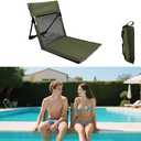 Verveens Portable Poolside Chairs with Mesh Backrest,Lightweight Foldable Beach Chairs with Carry Bag for SwimmingPool Sunbathing Camping Picnic Lawn Road Trips