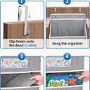 JARLINK Over The Door Organizer Storage, 5 Shelf Hanging Door Organizer with 5 Large Capacity Pockets, Anti Tilt 44 lb Load Behind Door Storage for Bedroom, Bathroom, Pantry, Nursery, (Grey)