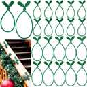 Riakrum 20 Pcs Christmas 20 Inches and 16 Inches Set Decorative Garland Twist Ties Garland Decor for Xmas Holiday Lights Bannisters Stairways Railings (Green)