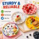 48PCS Back to School 7inch Paper Plates Disposable Party Supplies Tableware