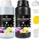ResinAngel 16oz Epoxy Resin Kit - Easy Mix 1:1 Ratio Crystal Clear Self Leveling No Yellowing Casting Resin for Art Crafts, Jewelry Making, Resin Molds