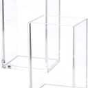 HSYMQ 2 Pack Clear Acrylic Pencil Pen Holder Cup, Makeup Brush Holder Acrylic Desk Accessories