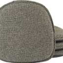 Klear Vu Gripper Non-Slip Mid Century Modern Shell Chair Cushion, Assembled in USA, Extra Thick Fill, Omega Upholstery Fabric, Set of 4 for Dining Room and Kitchen, 4 Count (Pack of 1), Taupe