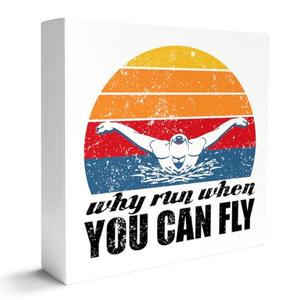 Swimming Gifts for Women Men Coaches, Funny Swimmer Gifts for Women Men Coach, Swimming Swim Lover Coach Gifts for Swimmers, Swimming Lover Swimmer Decor for Room, Swim Team Decorations, You Can Fly