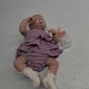 Aori Lifelike Reborn Baby Girl Dolls - Realistic 20-Inch Newborn Doll with Poseable Limbs and Feeding Kit, Weighted Real Life Reborn Baby Doll Gift Set for Seniors, Collectors and Kids 3+ (Purple)