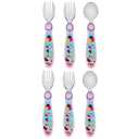 Disney Minnie Mouse Toddler Forks and Spoons Bundle - 6 Pieces - Dishwasher Safe Utensils