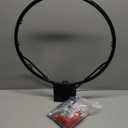 Basketball Rim, 18" Replacement Wall Mounted Outdoor Basketball Hoop, Heavy Duty Solid Steel, Double Spring Basketball Hoop Rim with All Weather Net for Indoor and Outdoor Hanging