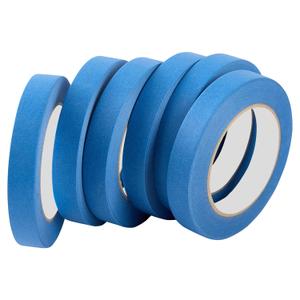 Blue Masking Tape,Painters Tape,Blue Painters Tape for Automotive paniting,DIY Paper Arts & Crafts, Spraying Drywall Paint, No Residue & Easy to Clean Up,6pcs 0.7in. X 54 Yd Painter's Tape