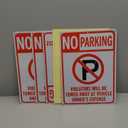 GicnKeuz Large No Parking Sign With Symbol, 14x10 Inches Violators Vehicles Will Be Towed Away Signs, Reflective Aluminum, Fade Resistant/Waterproof, Indoor or Outdoor Use (2-Pack)