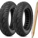 2Pcs 200x50 Solid Tires,8 inches Electric Scooter Replacement Solid Rubber Tire Compatible with 200 x 50 Electric Front or Rear Scooter TiresP-T005