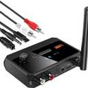 VR-robot Bluetooth 5.3 Receiver, RCA Bluetooth Adapter for Home Stereo, Support Optical AUX 3.5mm, RCA Bluetooth Receiver Adapter for Stereo Speakers, Home Music Streaming Stereo System