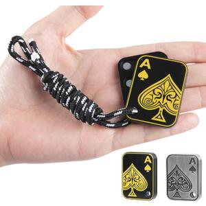 ITOKEY Fidget Toys - Adults Metal Slider, Poker Magnet Fidgets with Paracord Rope, Discreet Desk Toys for Anxiety and Stress, ADHD Men Women