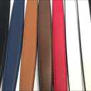 Flat Grain Leather Replacement Straps for Handbags Purse Straps Replacement Crossbody Gold Clasps Women Purse Making 14.17"(36CM) Long Black