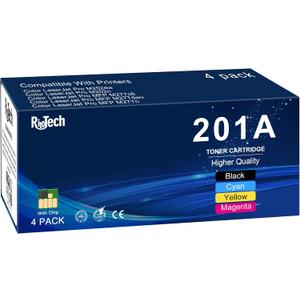 201A 201X Toner Cartridges,Compatible for HP 201A 201X CF400A for HP Color LaserJet Pro MFP M277dw M252dw M277n M277c6 M252n M277 Printer, Black Cyan Magenta Yellow 4 Pack