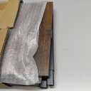 C-Shaped Side Table for Couch - Small Coffee Stand Sofa Tray Desk with Metal Frame and Waterproof Scratch Resistant, Modern End Accent for Living Room, Bedroom, Small Spaces, Rustic Brown