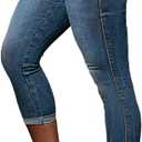 Flamingals Capri Jeans for Women Butt Lifting Stretch Mid Rise Skinny Capris Denim Jeans S