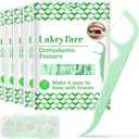 500 Count Orthodontic Flossers for Braces with Floss Dispenser, Braces Flossers for Adults & Kids, Floss Picks for Brace Fits Under Arch Wire, No Break & No Shred Floss, 100 Count Bag (Pack of 5)