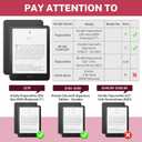 Smart Case Compatible with 7" Kindle Paperwhite 12th Generation (2024) and Kindle Colorsoft Signature Edition - Premium PU Leather Cover with Auto Sleep/Wake, Dimmed Night
