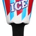 Big Teeth Golf Driver Headcover Funny Ice Slushie Cup, Golf Head Covers for Woods and Driver, Funny Frozen Driver Head Covers, Milk Shake Ice Cream Driver Covers for Golf Clubs