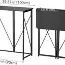 Folding Standing Desk, 39" Foldable Standing Desk, Collapsible Sit Stand Desk for Walking Pad Treadmill Home Office Living Room and Bedroom, 19.68" D x 39.37" W x 43.3" H, Black, Compact