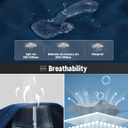 baleaf Men's Rain Jacket Water Resistant Hiking Windbreaker Packable Running Golf Gear Hood Raincoat Reflective (Navy Blue)