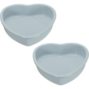 uxcell 2pcs Silicone Heart Shaped Cake Pans, 12 Inch Non-Stick Heart Cake Molds, Silicone Cake Baking Pan for Cake, Muffins, Cheese Cake, Grey