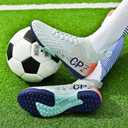 Soccer Cleats for Mens, Womens Indoor Soccer Shoes Unisex Baseball Turf Shoes Youth Rugby Shoes Adult AG FG TF Football Boots Wide Training Sneaker, Size 44