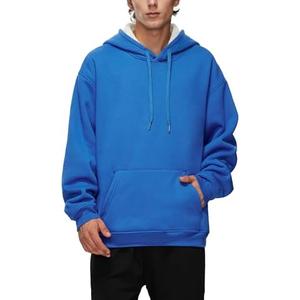 Zanivoka Mens Hoodies Sweatshirts Heavyweight Thick Oversized Hoodie Fleece Vintage Cotton Women Sweatshirt Plain Weighted Medium
