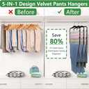 Closet Organizers and Storage,3 Pack Organization and Storage Pants-Hangers-Space-Saving,Velvet Hanger for Dorm Room for College Students Girls Boys Guys Hanging Jean Scarf