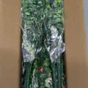 Grunyia 10 Bundles Artificial Fake Flowers, Faux Outdoor Plastic Plants UV Resistant Shrubs Outside Indoor Decorations (Red Eucalyptus)