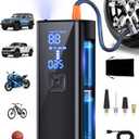 Tire Inflator Portable Air Compressor, 150PSI Tire Inflator with Pressure Gauge, 2X Faster Air Pump for Car, Blike, Motorcycle, Ball and More