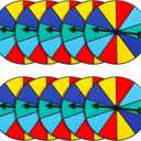 Chivao 20 Pcs Multicolor Game Spinner Wheel Blank Erasable Math Game Spinner Board with Plastic Rotating Arrows for Prizes