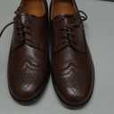 ONEENO Women's Dress Brogue Lace-up Leather Oxford (8.5, Brown)