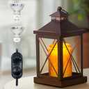 Candle Warmer Lamp with Timer, Dimmable Candle Lamp, Compatible with Small and Large Candles, Vintage Lamp Candle Warmer for Bedroom Home Living Room Decor, Wax Melt Warmer with 2 Bulbs (Coffee)