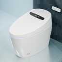 Smart Toilet with Bidet Built in, Automatic Smart Toilet with Foam Shield and Touchless Auto Open/Close Lid, Tankless Elongated One Piece Toilet with Warm Water Heated Seat Dryer for Bathroom (Pure White)