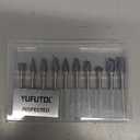 1/8 inch Carbide Burr Set - 10pcs Aluma Cut Carbide Rotary Burrs for Aluminum 3mm Shank Fits Die Grinder Drill for Woodworking,Drilling, Aluminum Craving,Engraving, Polishing