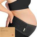 KeaBabies Maternity Belly Bands for Pregnant Women - Soft & Breathable Pregnancy Belly Support Band, Adjustable Maternity Belt for Back, Pelvic Support, Comfortable, Easy to Use (Midnight Black, M/ L)