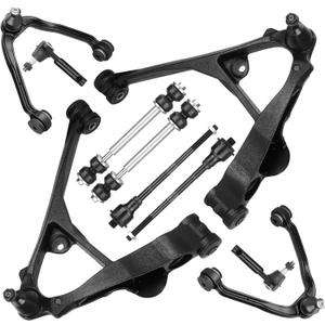 Front Control Arms w/Ball Joint for 99-06 Chevy Silverado/GMC Sierra 1500 4WD AWD (Front Torsion Bar Suspension), 02-06 Cadillac Escalade/EXT, 00-06 Suburban 1500 Tahoe Yukon, End Link Suspension Kit