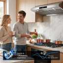 Ducted Under Cabinet Range Hood 30 Inch, 950CFM Stainless Steel Vent Hood