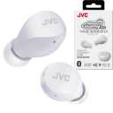 JVC Compact and Lightweight Gumy Mini True Wireless Earbuds Headphones, Long Battery Life (up to 23 Hours), Sound with Neodymium Magnet Driver, Water Resistance (IPX4) - HAA6TW (White)