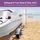 Galvanized Steel Boat Trailer Guide with PVC Pipes for Ski Boat Fishing Boat, Sailboat Trailer 40 Inches