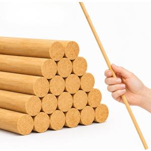 20PCS Bamboo Dowel Rods 1/2” x 48” Long – Round Wooden Dowels for Crafts DIY and School Projects Natural Unfinished Craft Wood Sticks for Crafting and Decor Smooth Surface