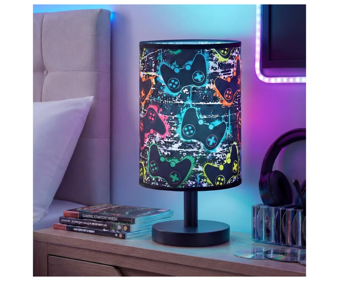 Video Game Table Lamp for Gifts 3 Colors Dimmable Lights 9.72 x 5.12 Inch Night Light Bedside DecLamps Oration for Bedroom Desk Birthday Gifts for Home Decor