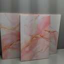 Pink Marble Abstract Canvas Wall Art Pink and Gold Abstract Marble Wall Decor Pictures Neutral Modern Minimalist Posters Prints for Living Room Bedroom Home Decoration 16x24in