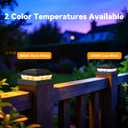 Solar Post Cap Lights 6-Pack, IP65 Waterproof Fence Post Solar Lights for 4x4 Wood/Vinyl Posts, Outdoor Post Lights with 2 Color Modes Decorate Garden Patio Porch Backyard, Black