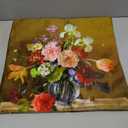 European Vintage Floral Still Life Throw Pillow Cover, 18x18 Inch Double-Sided Printed Decorative Cushion Case for Living Room Bedroom Sofa Chair Car Home Decor (3070 Brown)